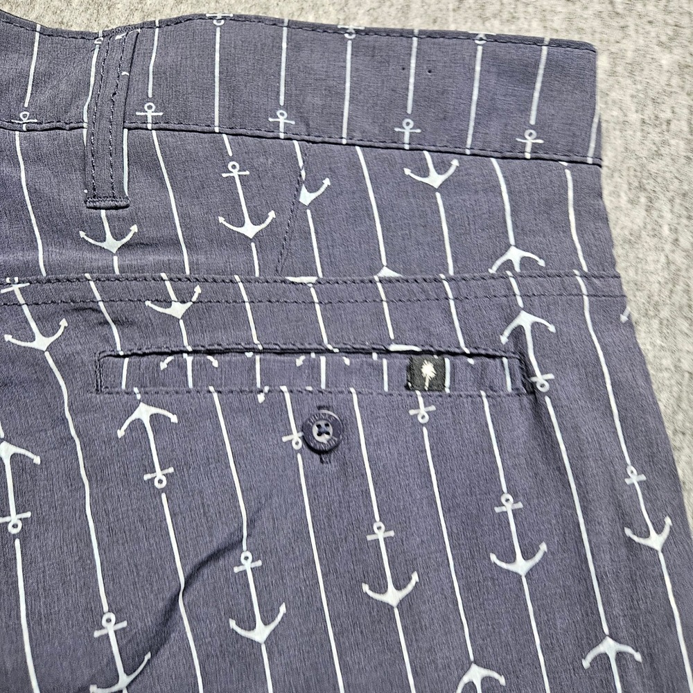 Trunks Multi-Functional Shorts Mens 30 Navy Nautical Anchor Stripe Print - Picture 6 of 11